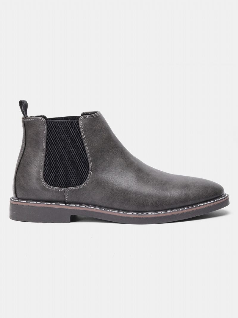 Bottes Homme Confortables En Cuir - Gris