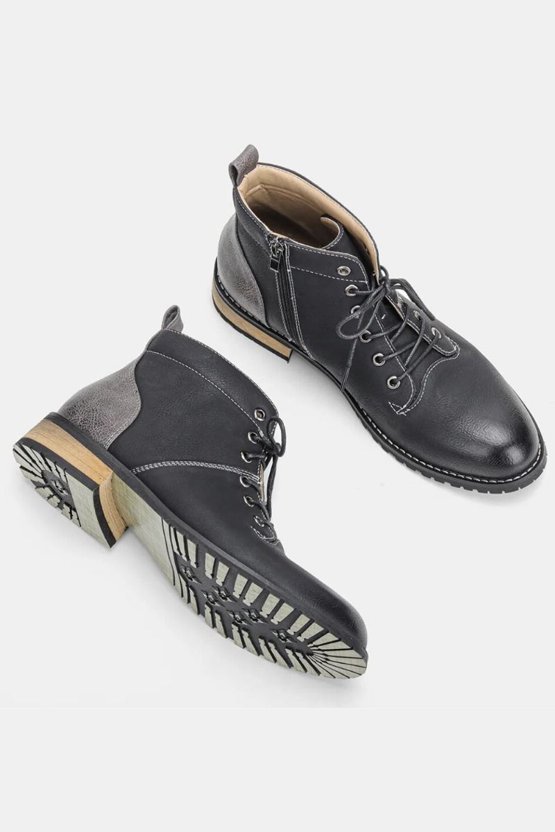 Bottes Pour Hommes Chaussures Décontractées Confortables Bottines En Cuir De Printemps