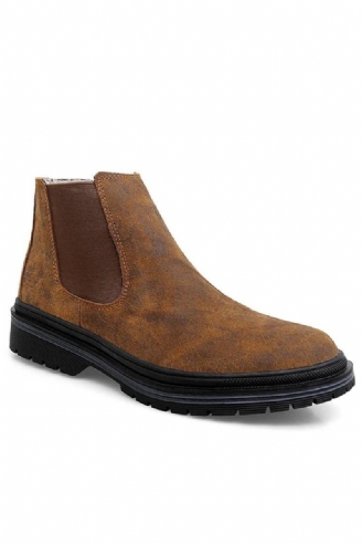 Bottines Chelsea En Cuir Véritable Hommes Botas Automne Hiver Botte