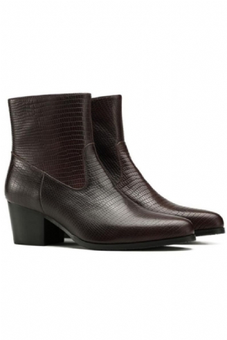 Bottines Chelsea À Talons Hauts Pour Hommes En Cuir Gaufré De Qualité Tendance Automne Et Hiver