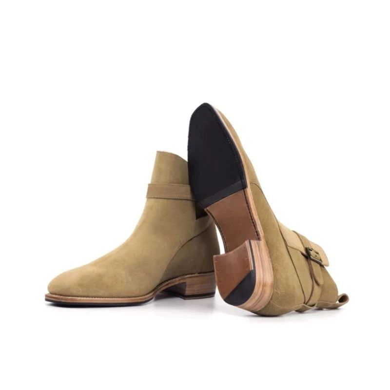 Chelsea Camel Hommes Bottes Chaussures Travail Velours Chaussure De Créateur Pour Original - Camel Ajouter Du Velours