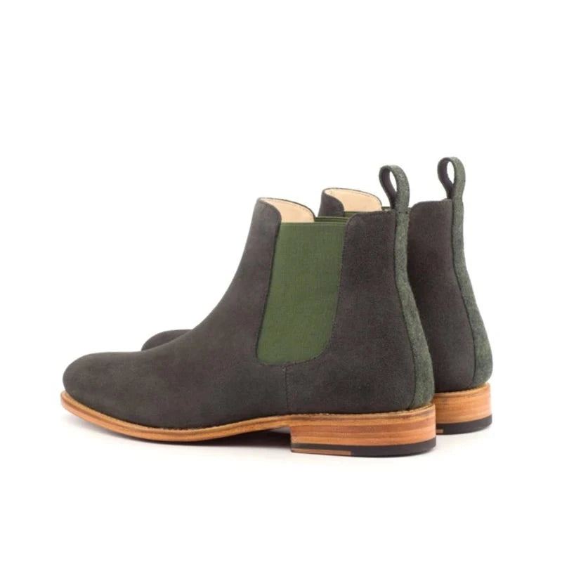 Chelsea Hiver Hommes Bottes De Travail Chaussures De Créateur Ajouter Velours Affaires Formelles Pour - Gris Avec Velours