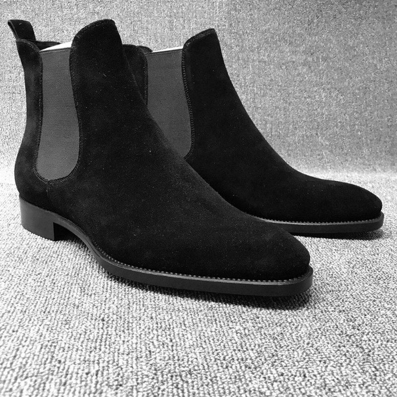 Hommes Chelsea Bottes Printemps Automne Haute Aide Style Classique Décontractées Chaussures - Noir