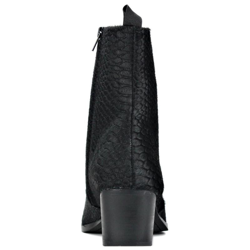 Hommes Chelsea Bottines En Cuir De Cheval Véritable Imprimé Crocodilien Botte De Crin De Avec Bottes À Talons À Glissière Latérale Chaussures De Créateur - Noir