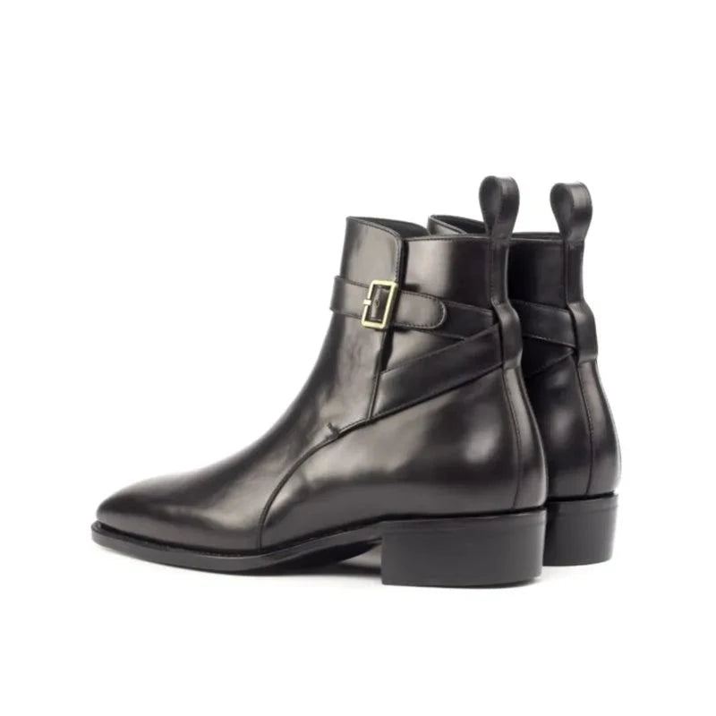 Solide Chelsea Hiver Hommes Bottes Chaussures De Travail Ajouter Velours De Créateur En Cuir Véritable - Noir