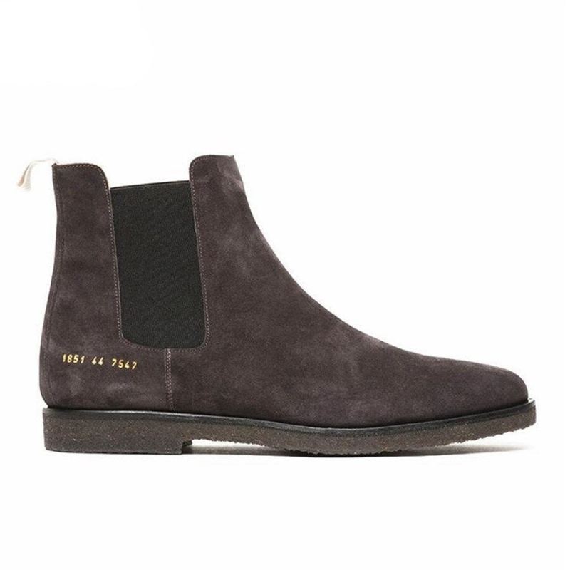 West – Bottes Chelsea En Cuir Véritable Pour Hommes À Plateforme - Jaune