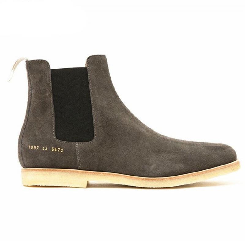 West – Bottes Chelsea En Cuir Véritable Pour Hommes À Plateforme - Jaune