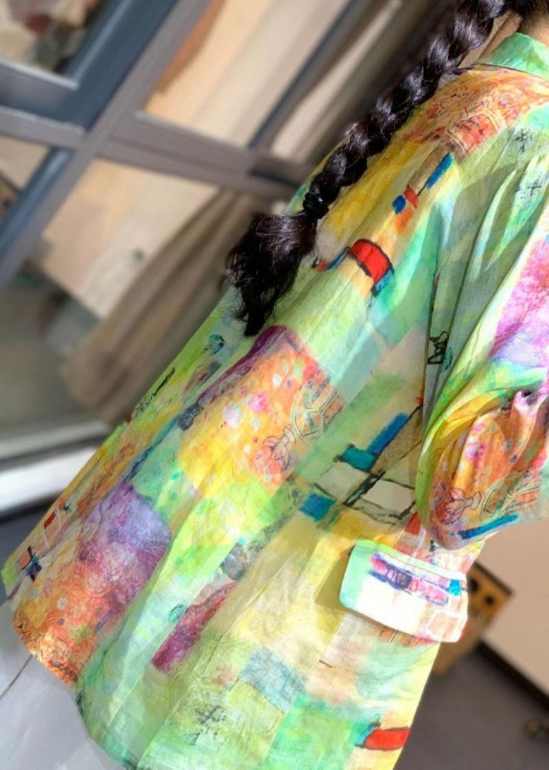 Grande Taille Arc-en-ciel Tie Dye Lin Upf 50+ Manteau Veste D'été - Manteaux d'hiver femmes