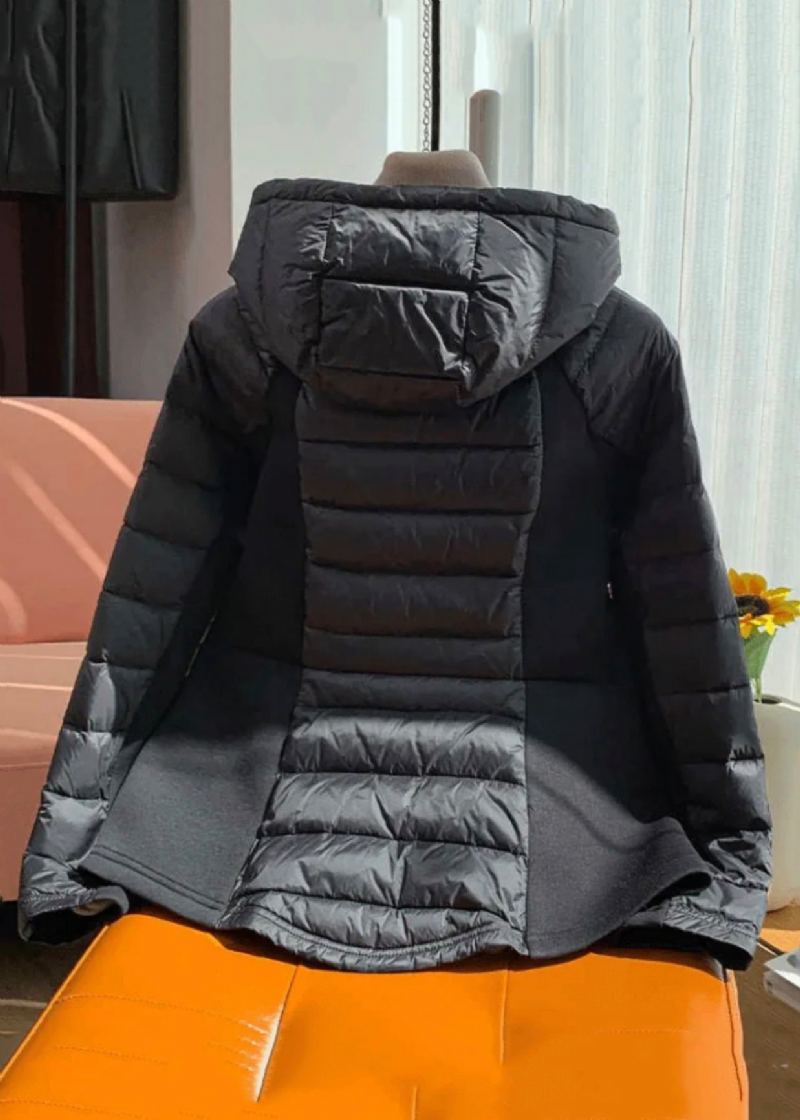 Manteau À Capuche Kaki Français Fermeture Éclair Rempli De Coton Fin Manches Longues - Manteaux d'hiver femmes