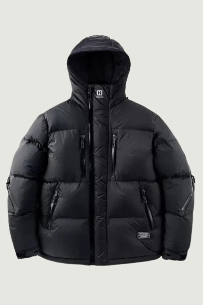 Hiver Hommes Fonctionnel Doudoune À Capuche Tactique Blanc Canard Chaud Vêtements Épais Manteau Hip Hop Streetwear