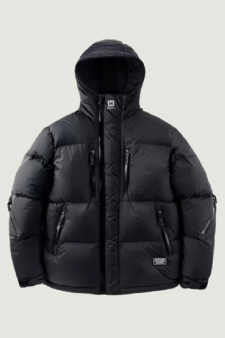 Hiver Hommes Fonctionnel Doudoune À Capuche Tactique Blanc Canard Chaud Vêtements Épais Manteau Hip Hop Streetwear