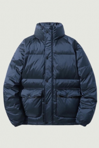 Veste Rembourrée En Duvet De Canard Blanc Pour Homme Vêtement D'extérieur Surdimensionné Noir Hiver