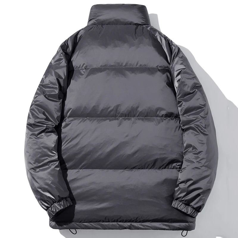 Veste Rembourrée En Duvet De Canard Blanc Pour Homme Vêtement D'extérieur Surdimensionné Noir Hiver - Noir